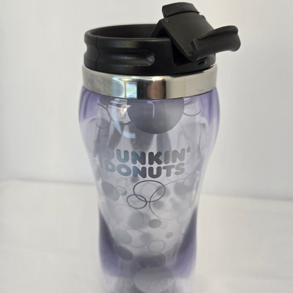 Dunkin' Donuts "Malibu Bubbles" travel acrylic tumbler, with screw on lid